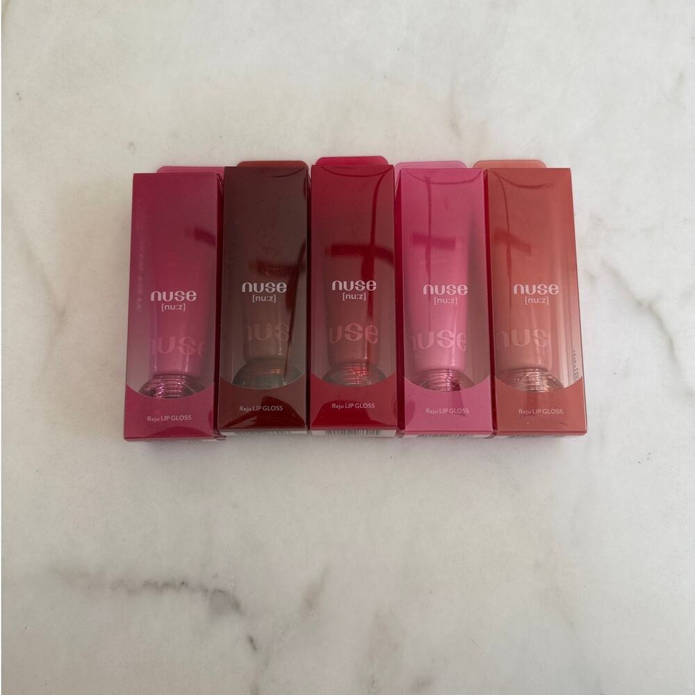 Nuse Reju Lip Gloss Bundle of 5 Shades 01, 02, 03, 04 and 06
